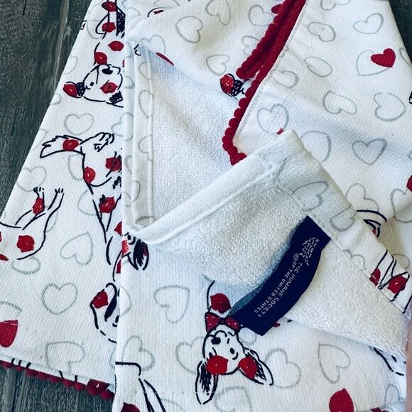 Valentine Dogs Hearts Print Humane Society Kitchen Dish Towels - Picture 2 of 2